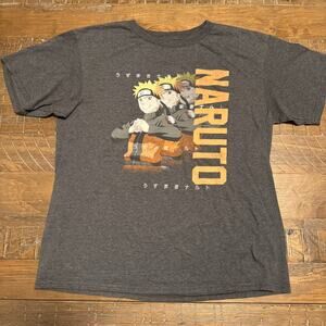 Naruto Shippuden Collection Size Youth L Large Heather Gray T-Shirt